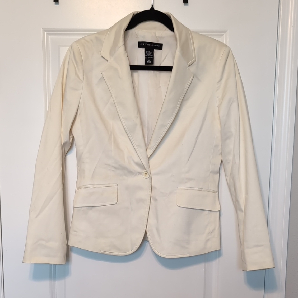 New York & Company Women's Ivory Blazer